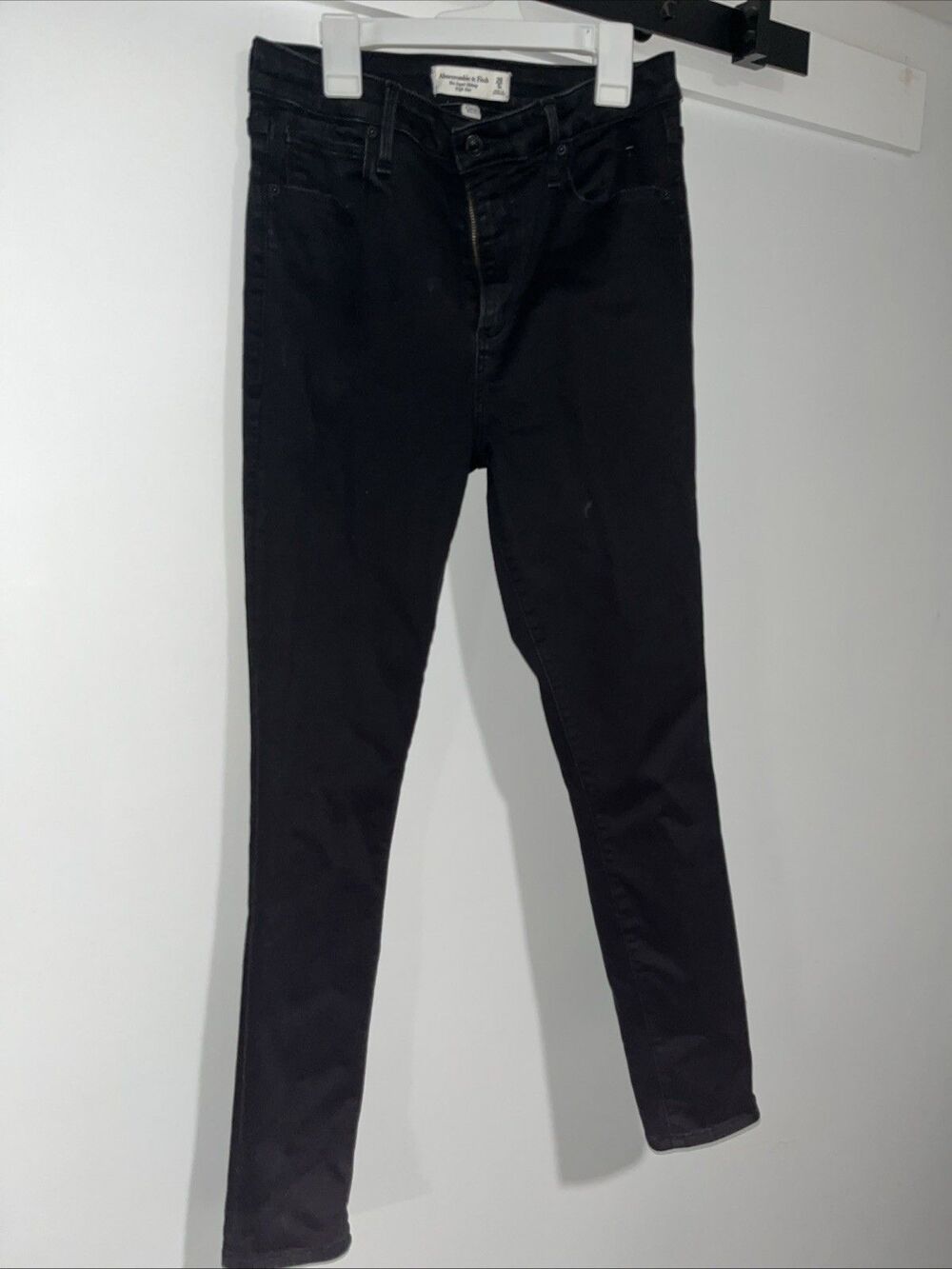 ABERCROMBIE & FITCH High Rise Super Skinny Jeans Womens 28/6R Black